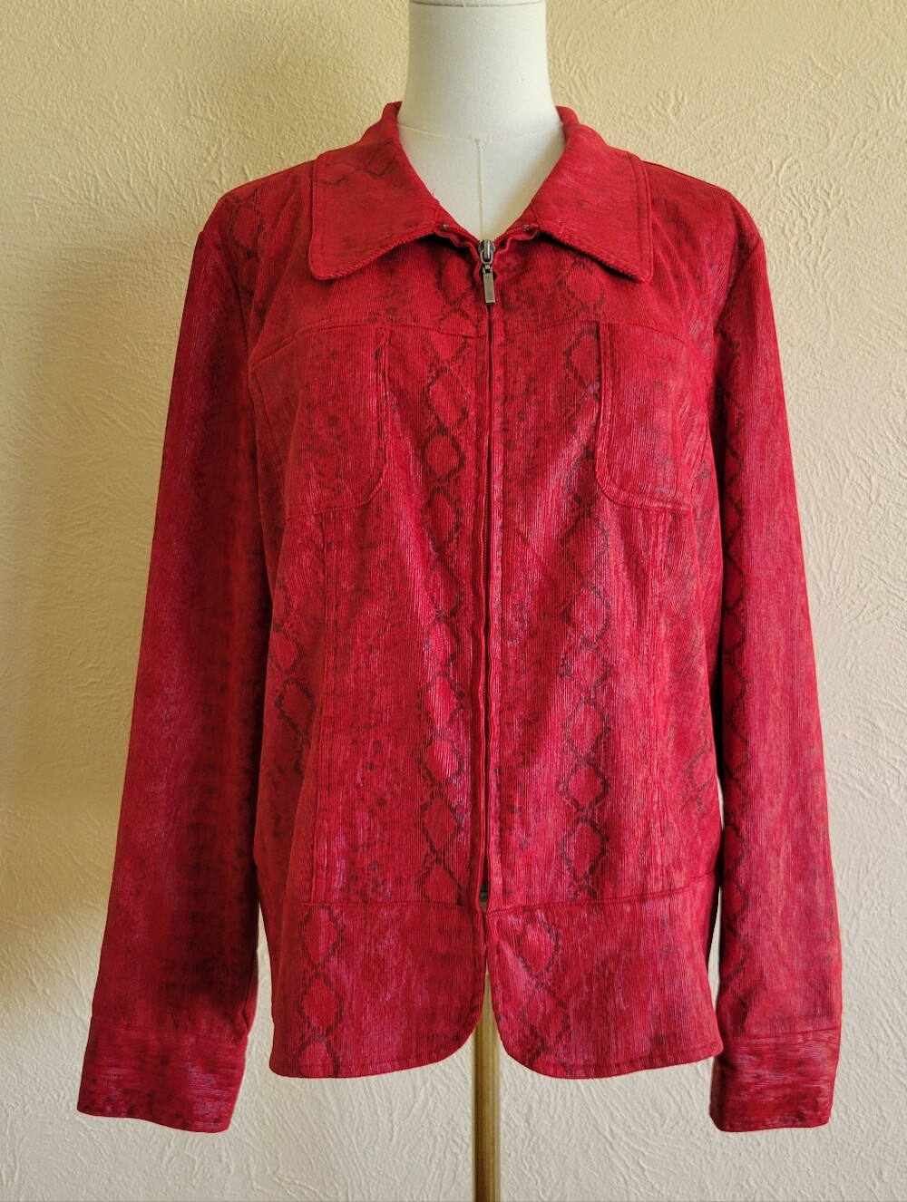 ELCC | Red & Black Snakeskin Print Jacket